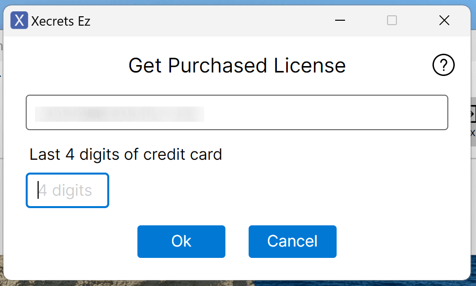 Download purchased license