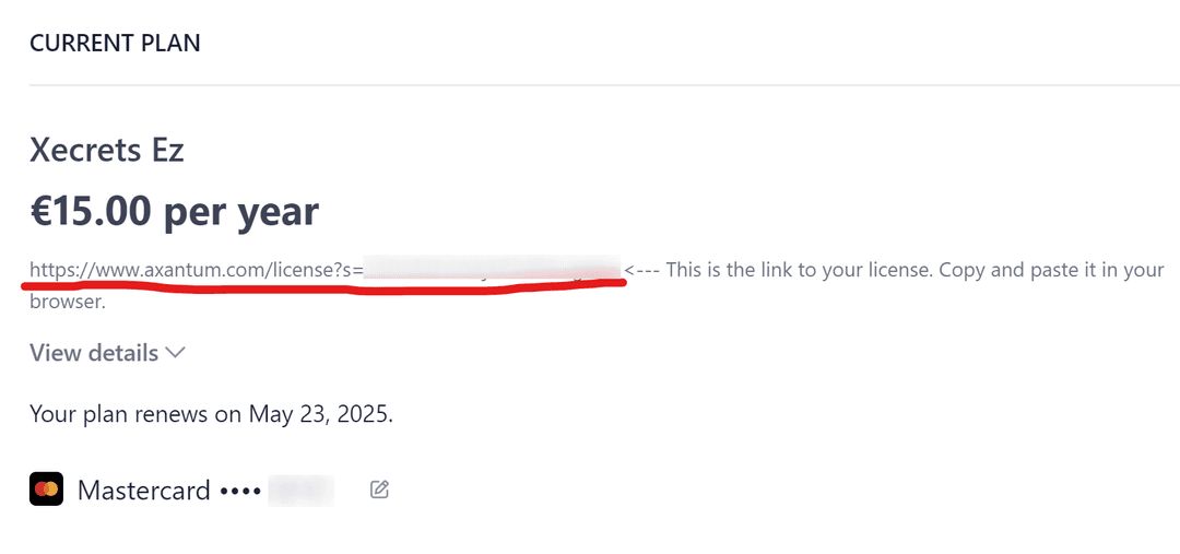 Find link in customer portal