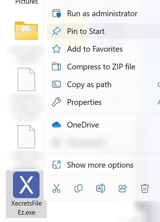 Right-click & pin to start