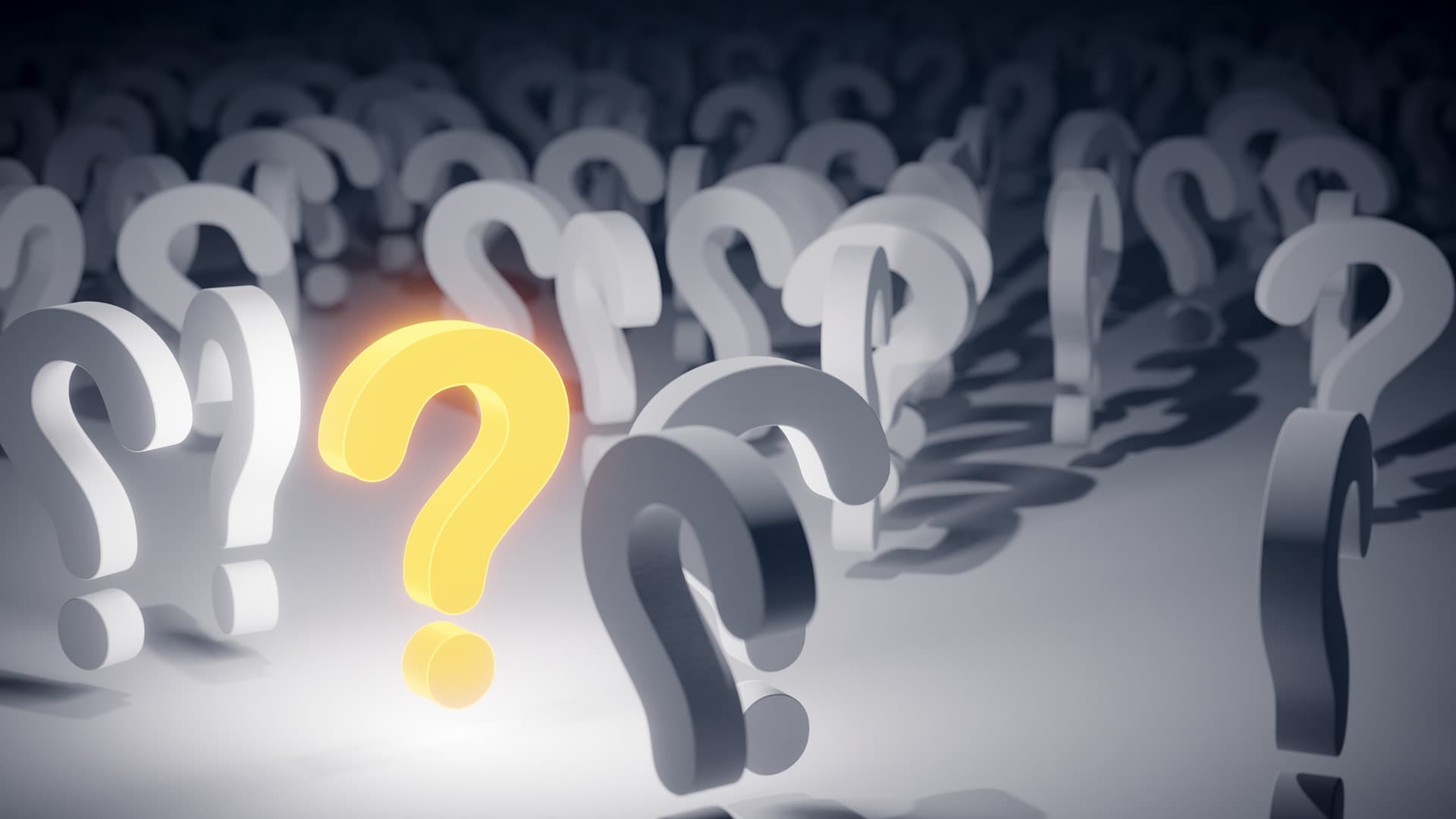 A graphic of a question mark
